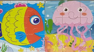 how to quickly assemble fish puzzle and jellyfish puzzle screenshot 2