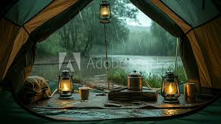 【Full HD】The best sound of rain that induces sleep/비오는 날 캠핑과 빗소리 ASMR/Camping/Relaxation/Nature