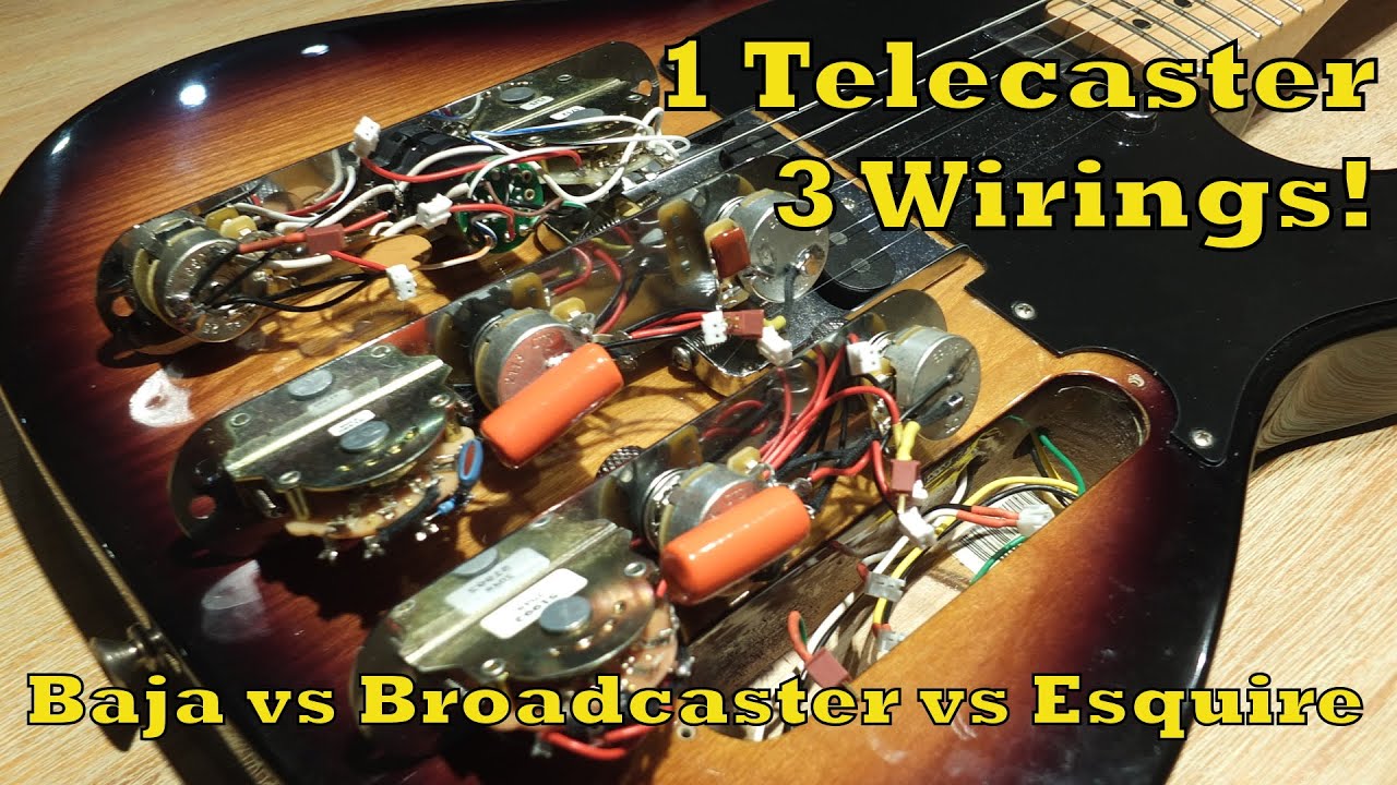 Baja Telecaster vs Broadcaster vs Esquire, all Wirings in one Guitar! YouTube