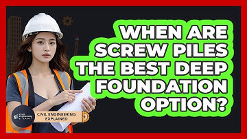 When Are Screw Piles The Best Deep Foundation Option?