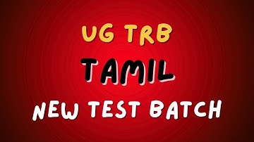 UG TRB Tamil Test Batch Video 2026 | New Batch | GT & BRTE | PYQ Question Available