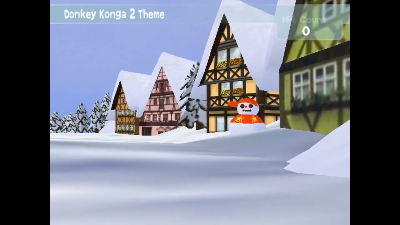 Donkey Konga 2 Snowy Mountain Background