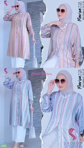Viral Long Tunik Jumbo Motif Garis #short #shorts #tunik #gamis #dirinis