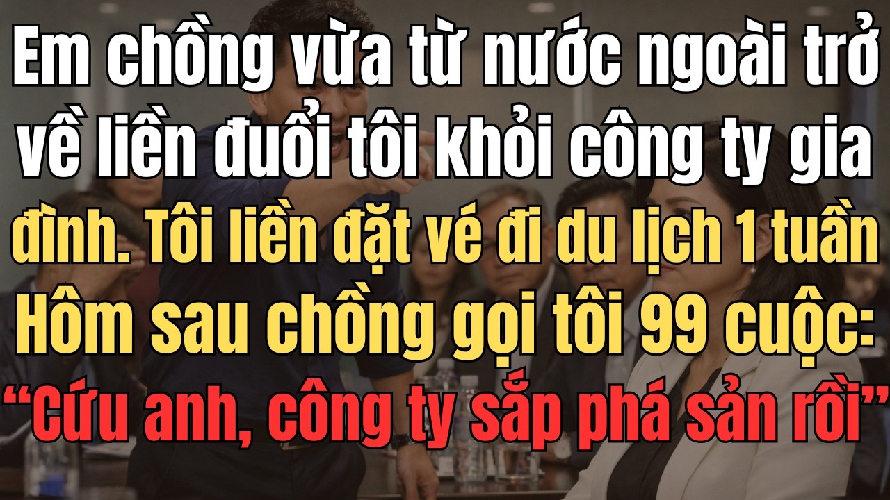 Em Chồng Là Thạc Sĩ Vừa Từ Nước Ngoài Trở Về Liền Đuổi Tôi Khỏi Công Ty Gia Đình. Tôi Liền Đặt Vé Đi