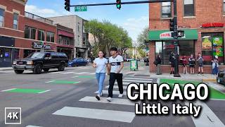 Chicago Little Italy 🌷🌸 Beautiful Spring Walking Tour On Thursday | April 23, 2026 | 4K 60fps