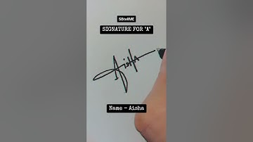 Signature for A | Aisha | SBtellME Calligraphy and Handwriting #shorts #signature #calligraphy