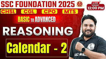 SSC Foundation 2025 | Calendar Concept | Calendar Reasoning Tricks #2 | Calendar by Sandeep Sir