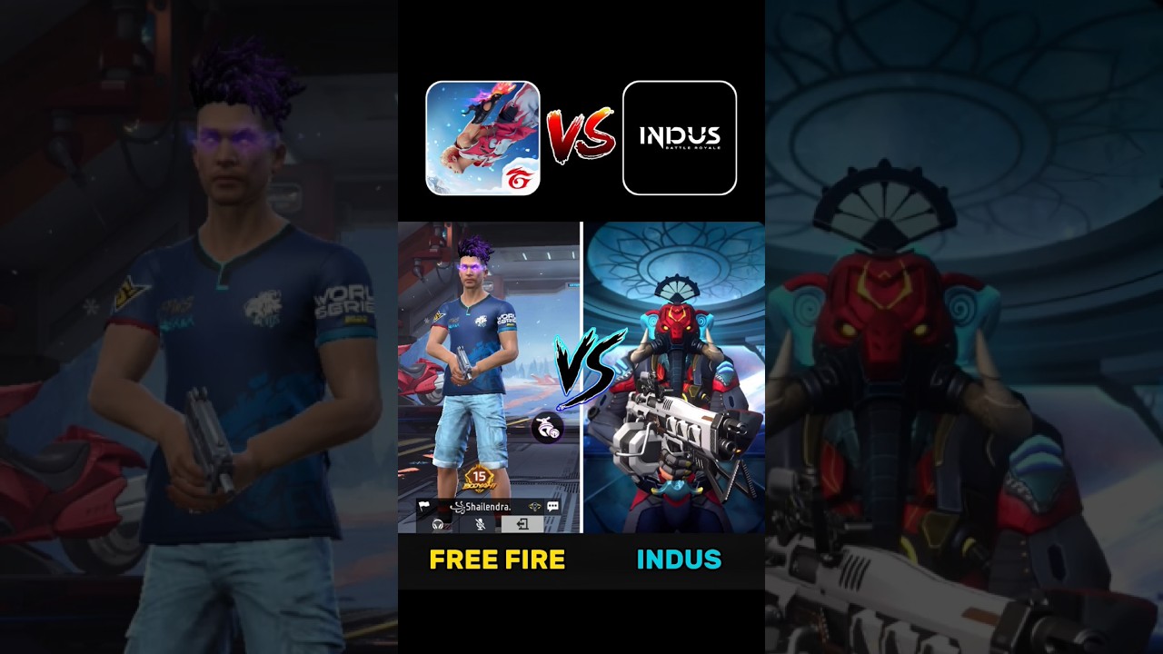 Free fire vs indus battelroyal 😲🤯 indus vs free fire 🔥 