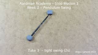 Aardman Academy SM1/Week 2 - Pendulum Swings and Ball Bounces