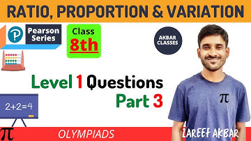 Class 8 | Ratio, Proportion and Variation | Level 1 Q Part 3 | Pearson IIT Foundation