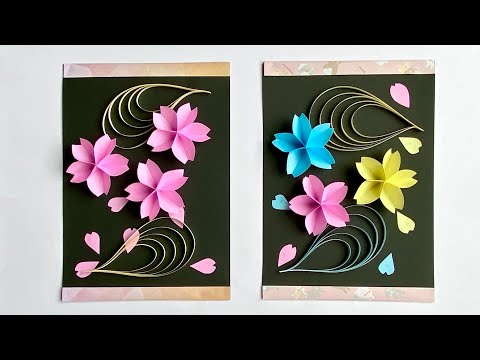 紙で作る『桜の壁飾り』の作り方／