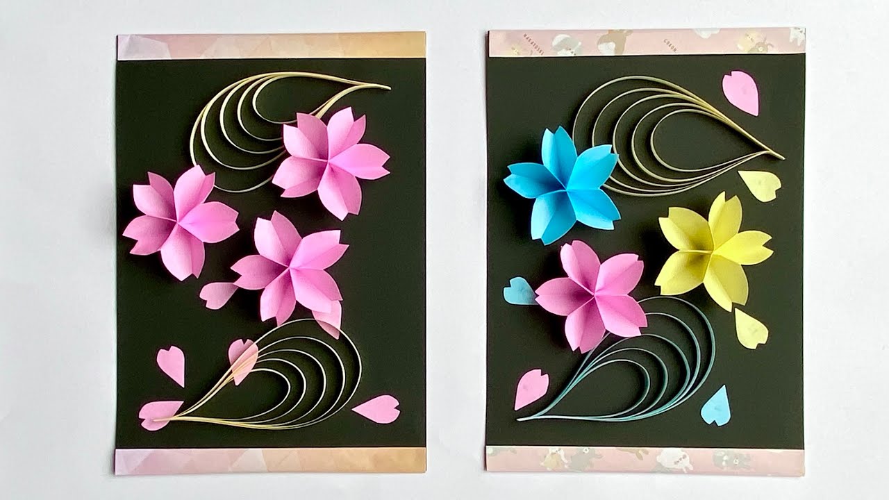 紙で作る『桜の壁飾り』／