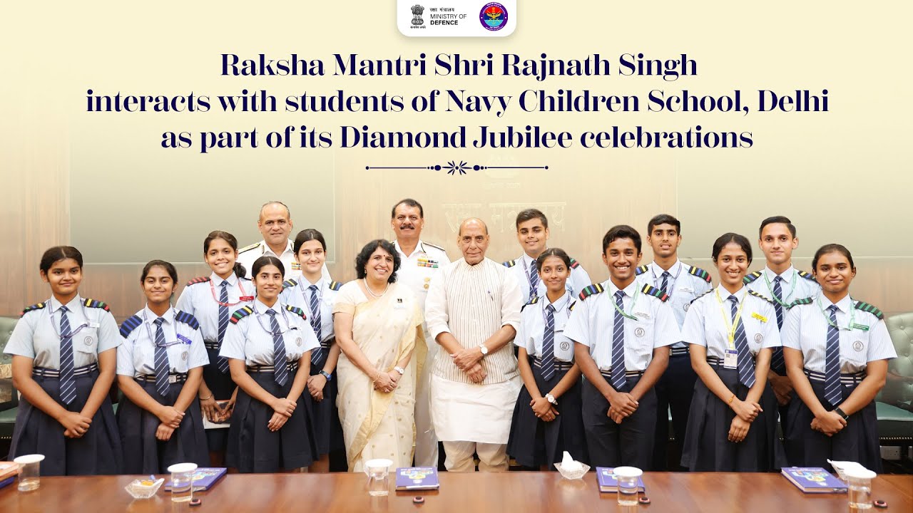 RM interacted with students of Navy Children School, Delhi 