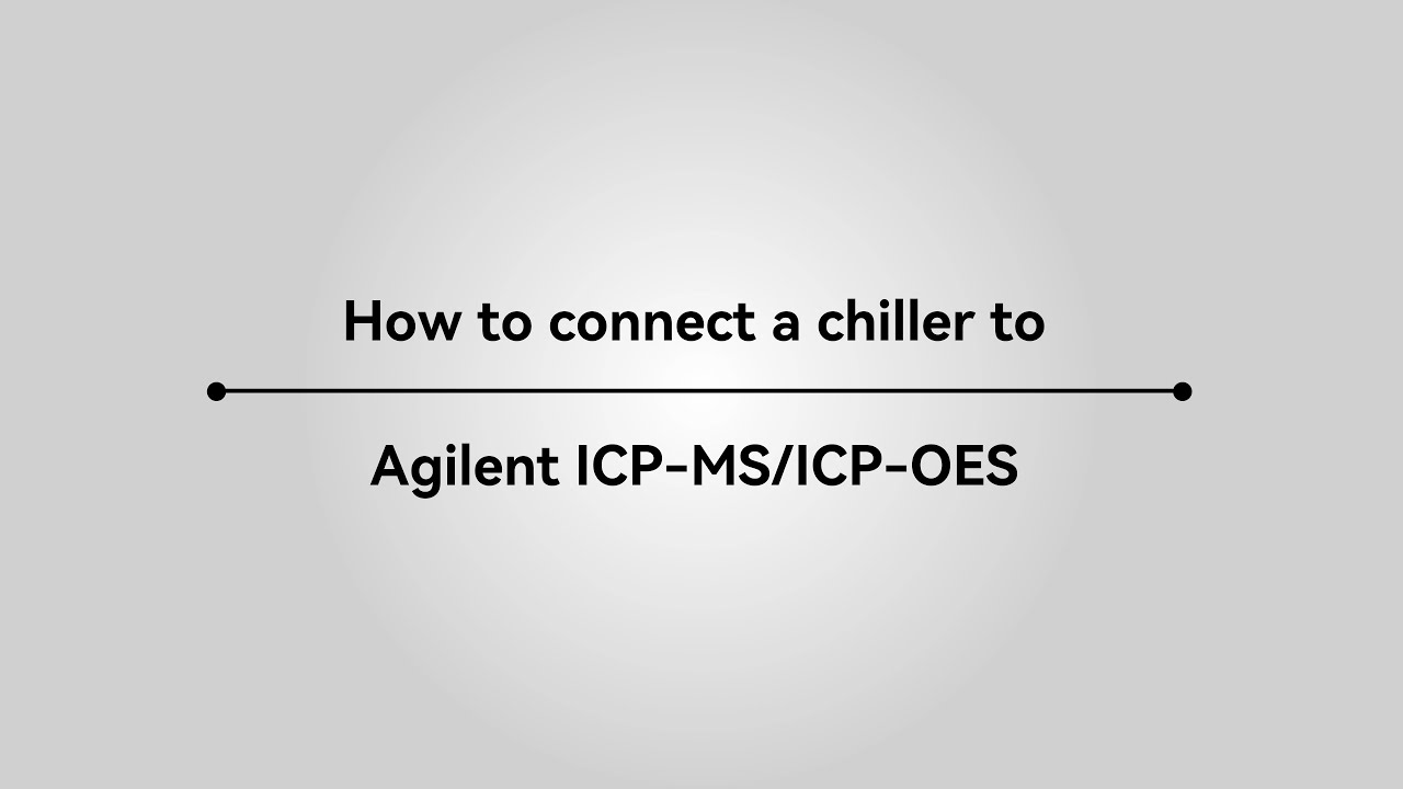 Agilent ICP MS ICP OES with Chiller Installation Guide - YouTube