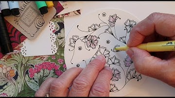 Zentangle pattern Henna Drum 🧡