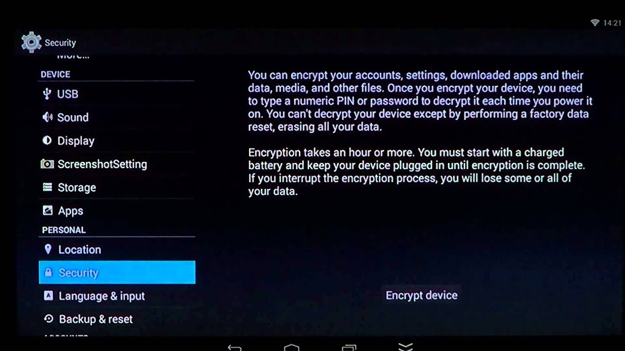 Android Kitkat how to secure and encrypt data on your phone - YouTube