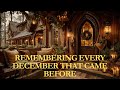 Old-World Woodland Christmas Cottage | Deep Rustic Brown with Burnt Caramel Gold Earthy Nostalgia