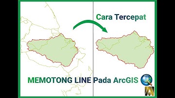 Belajar ArcGIS - Cara Memotong SHP Line Sesuai Bentuk Polygon || clip line by polygon