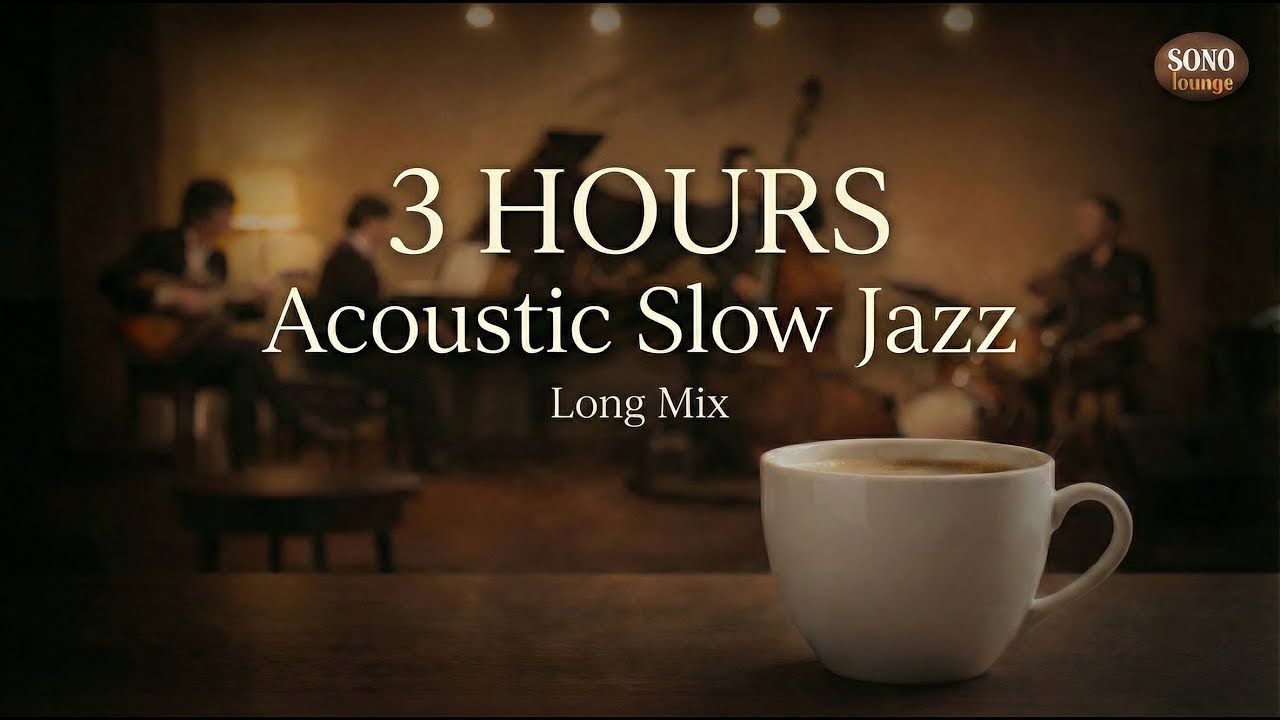 Acoustic Slow Jazz – 3 Hour Cozy Background Jazz for Work, Relax & Cafes | SONO LOUNGE