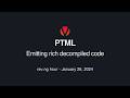 PTML: emitting rich decompiled code (rev.ng hour 2024-01-26)