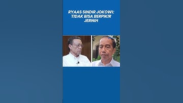 Ryaas Rasyid Sindir Jokowi Enggan Tunjukkan Ijazah: Tak Bisa Berpikir Jernih Karena Tidak Sekolah