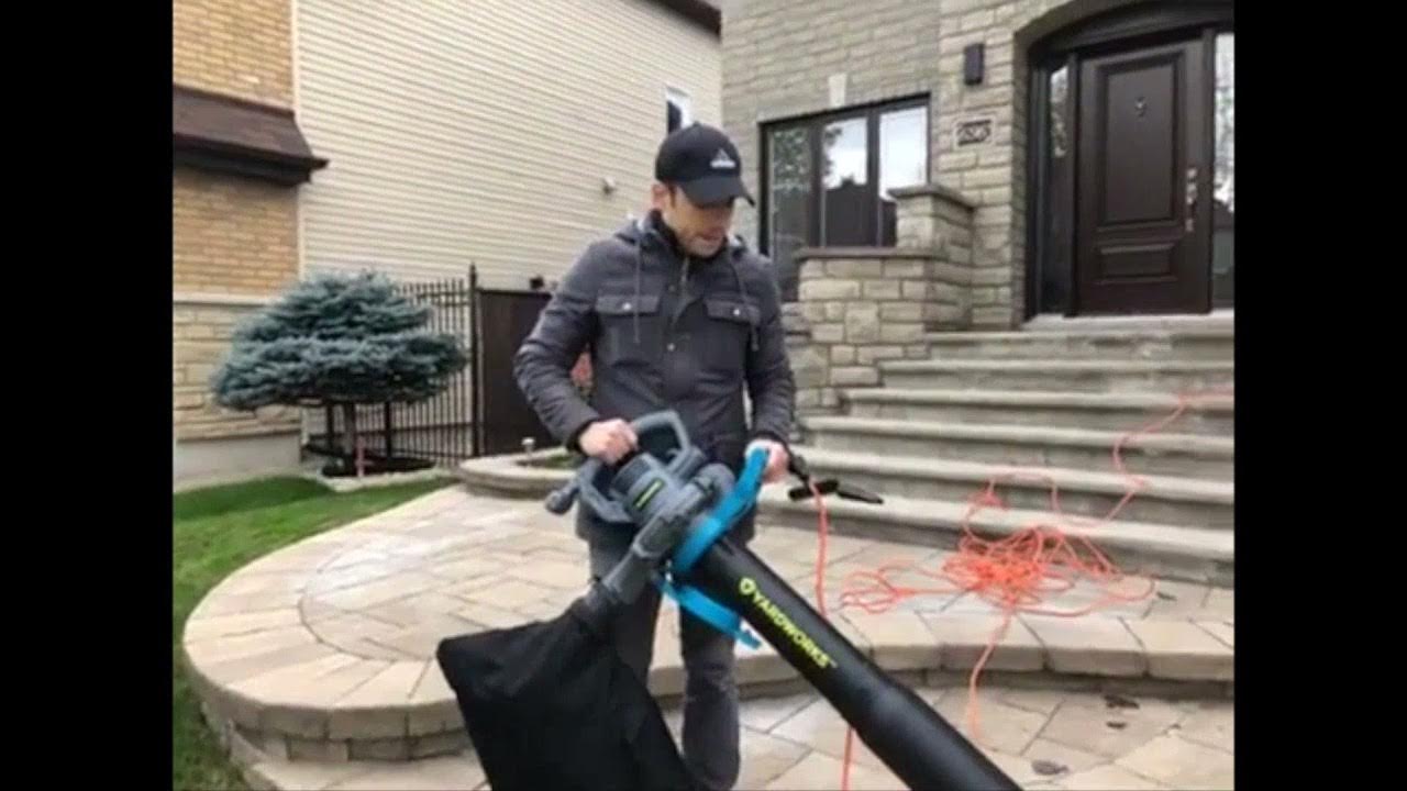 Yardworks Electric Leaf Blower and Vacuum video review by Alex YouTube