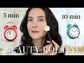 EXPRESS BEAUTY ROUTINE | I do this when I’m late| 5 min VS 10min | Skincare | Makeup | Hair