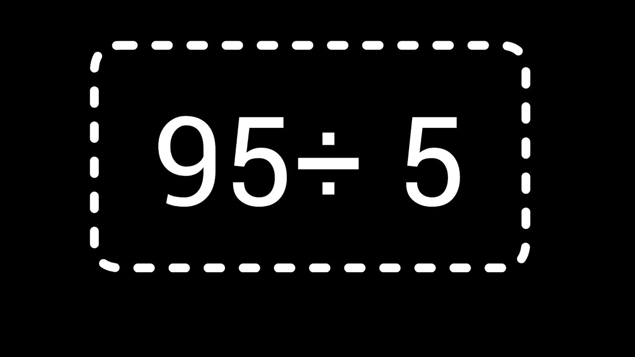 95 divided by 5 ||Long Division||How to Solve ||Quotient and Remainder