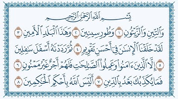 سورة التين هزاع البلوشي كتابة At-Tin -95