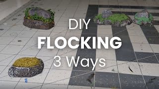 How to make DIY flocking 3 ways - cheap and easy.