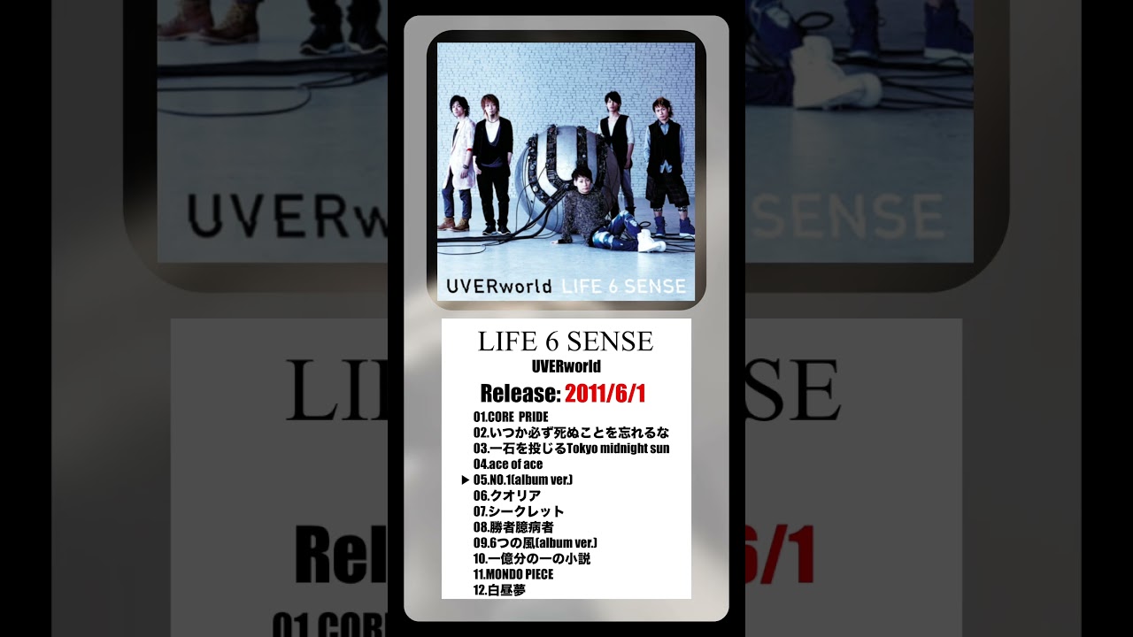 Wishing you a happy 15th anniversary! /LIFE 6 SENSE/#uverworld