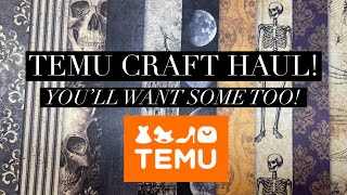 Temu Haul! Fall Crafting! 💀👻 #temu #temufinds #temubaes #trending