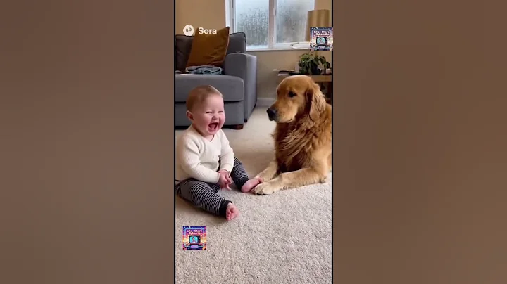 Baby Has the Cutest Conversation with a Puppy! | Adorable Baby and Dog Moment #PuppyTalk #ViralShort