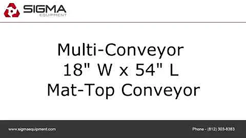 Multi-Conveyor 18" W x 54" L Mat-Top Conveyor