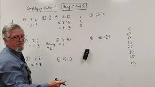 Ratios 01 Simplifying Using 2 and 5