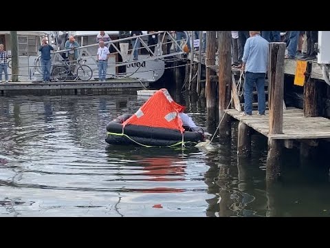 Life Raft Deployment and Survival Gear #boatlife #boat #rescue