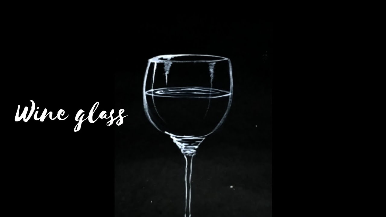 How to draw a wine glass | Line art - YouTube