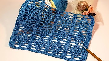✅THE MOST and VERY EASY 👌Crochet Scarf, Shawl,  Blouse, Runner, Curtain Pattern  Tutorial