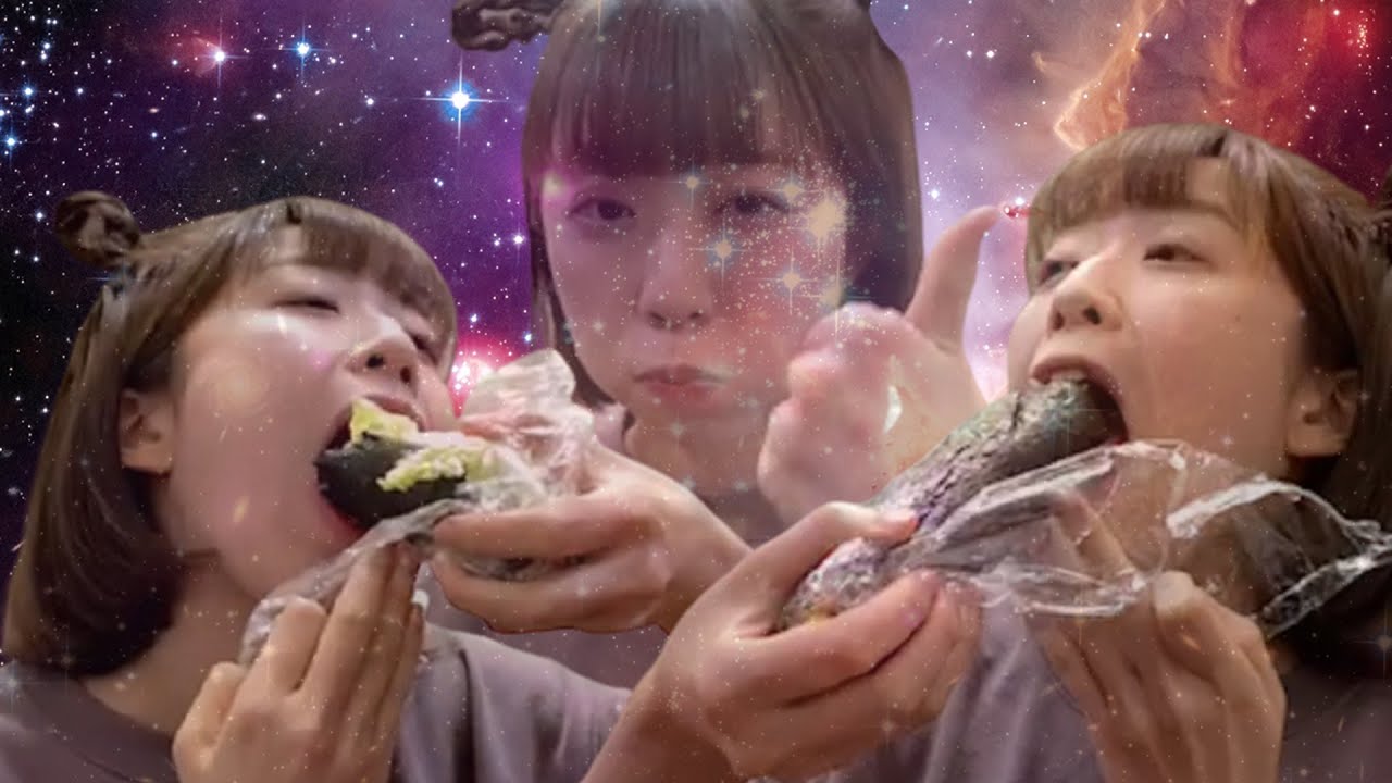 Anna Seto devouring a giant sushi roll - YouTube