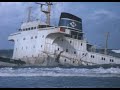 Super 8 film  sygna ship ran aground on stockton beach during storms 1974