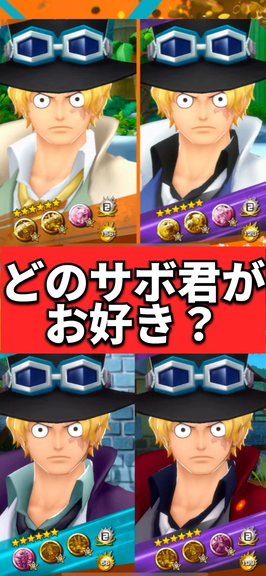 I'm having a hard time deciding which Sabo bounty color to