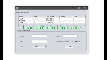 Giải đề thi PE JAVA DESK đại học FPT - load dữ liệu lên table và update thông tin