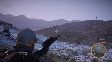 Ghost recon Wildlands 1000m moving target sniper shot