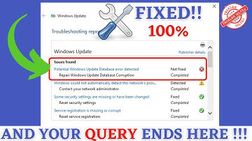 Mogelijke Windows Update-databasefout in Windows 10 oplossen