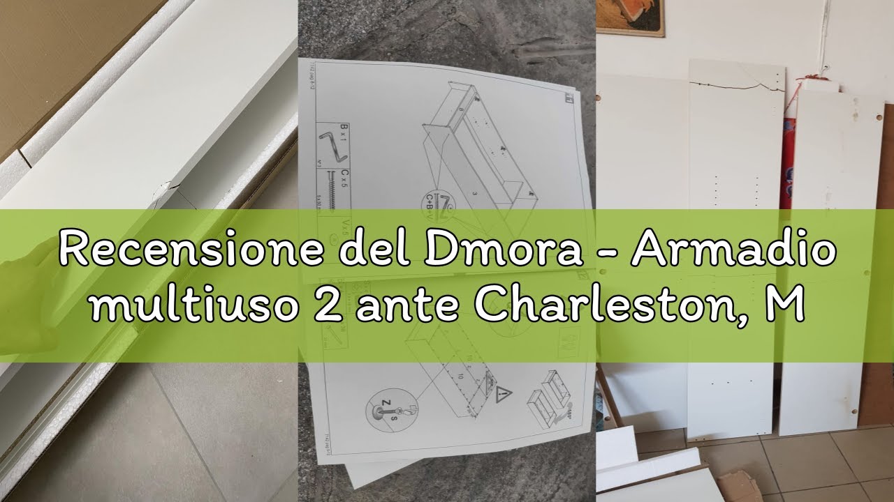 Recensione del Dmora - Armadio multiuso 2 ante Charleston, Mobile porta scope, Scarpiera con ripiani