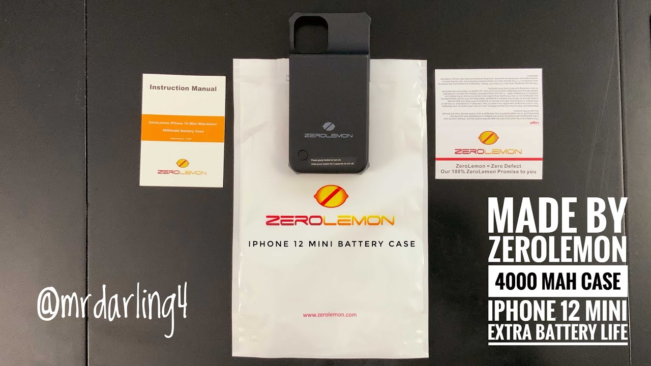 ZeroLemon 4000 mAh Extended Battery Case for Apple iPhone 12 Mini