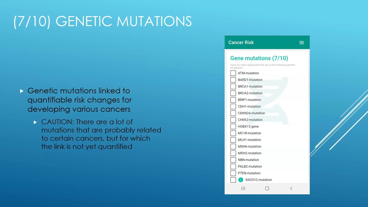 Cancer Risk Calculator - Calculate your risk of getting cancer