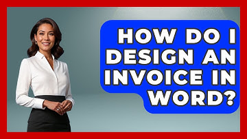 How Do I Design An Invoice In Word? - Graphic Design Nerd