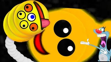 Worms Zone.io | Gameplay oggy voice | Snake Video worms