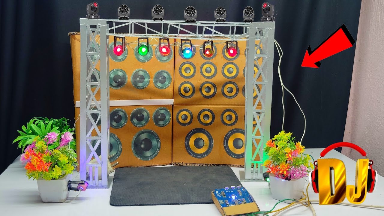 DIY mini stage DJ setup science project idea easy  DJ model 